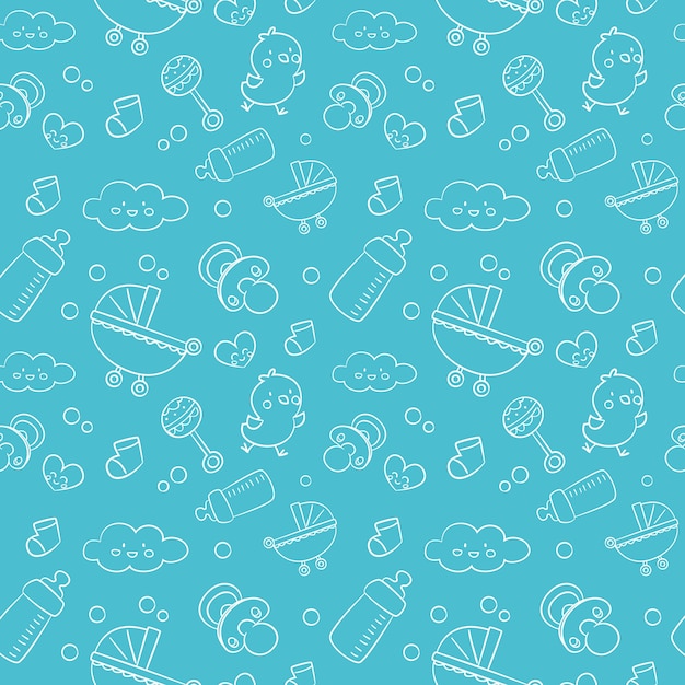 Pattern with baby elements