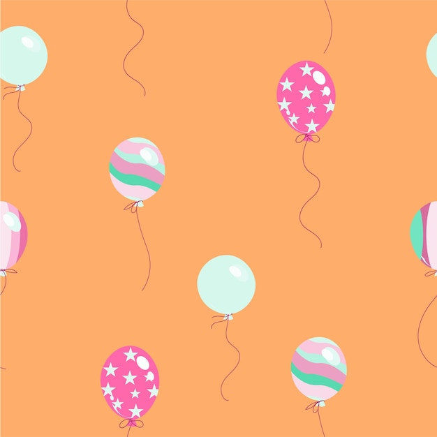 Pattern with ballons