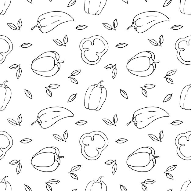 Pattern with bell pepper