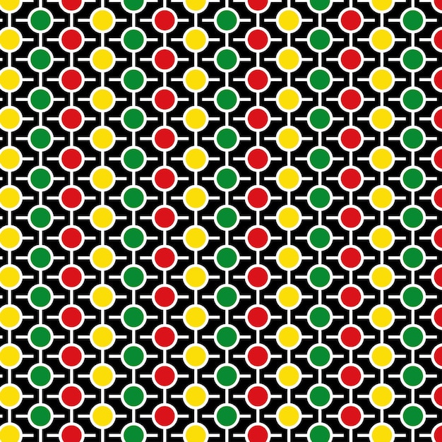Pattern with black history month colors