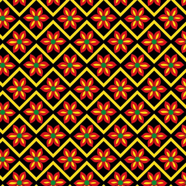 Pattern with black history month colors