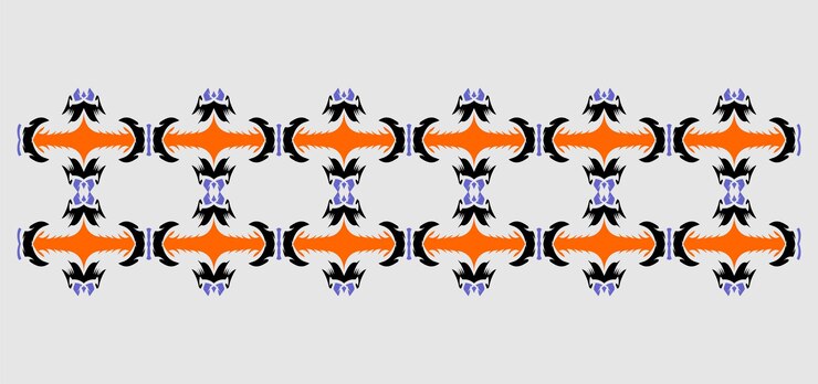 Vector a pattern with a blue and orange background