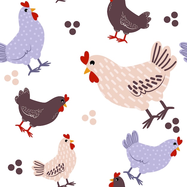 pattern with chickens