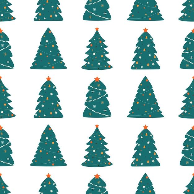 Pattern with chistmas trees