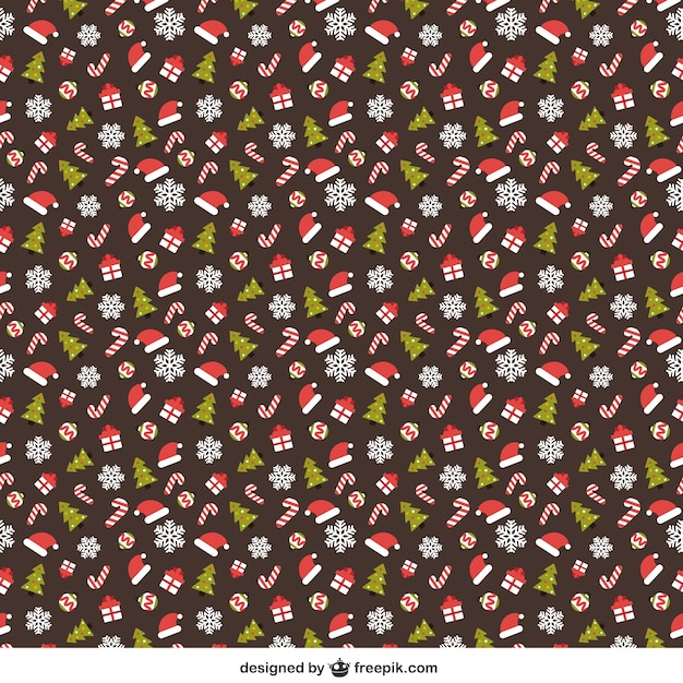 Vector pattern with christmas elements