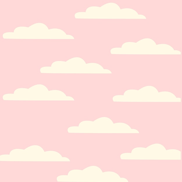 Modello con le nuvole nuvole su sfondo rosa poster di banner di sfondo texture