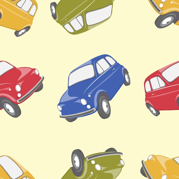 pattern with colorful cars