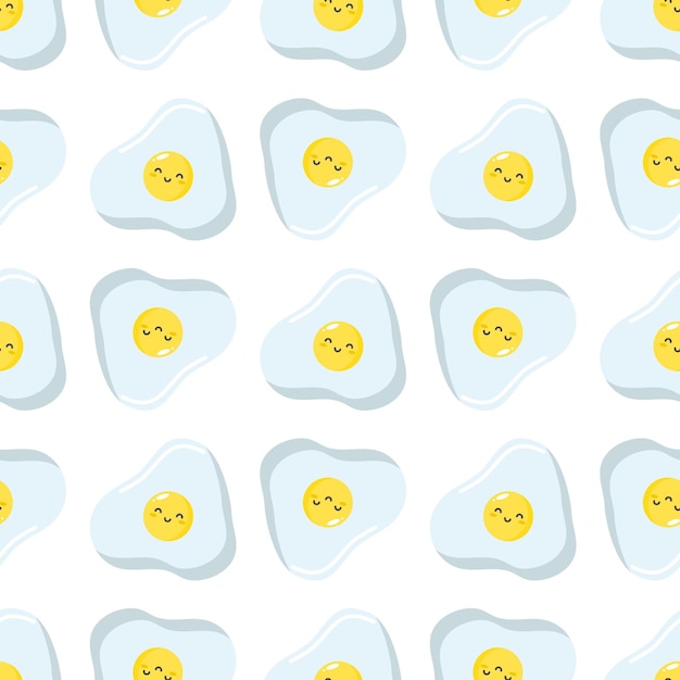 A pattern with a cute omelet Seamless pattern with scrambled eggs for the design of fabrics