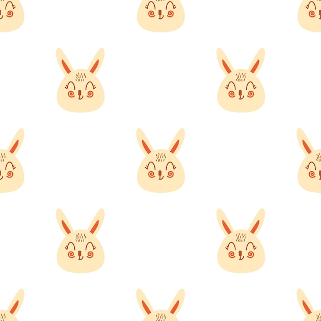 Pattern with cute rabbit