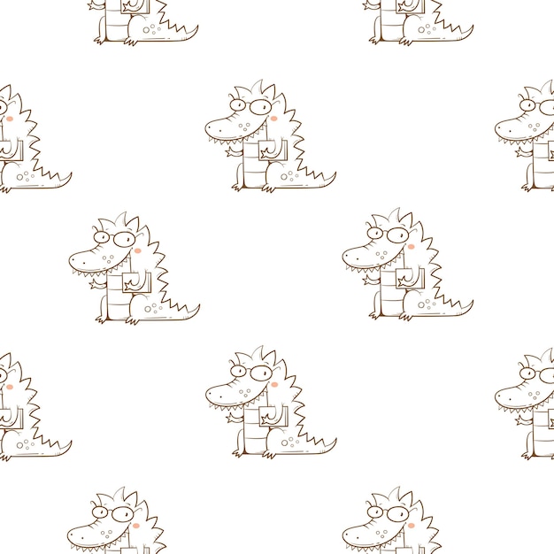 Pattern with dragons