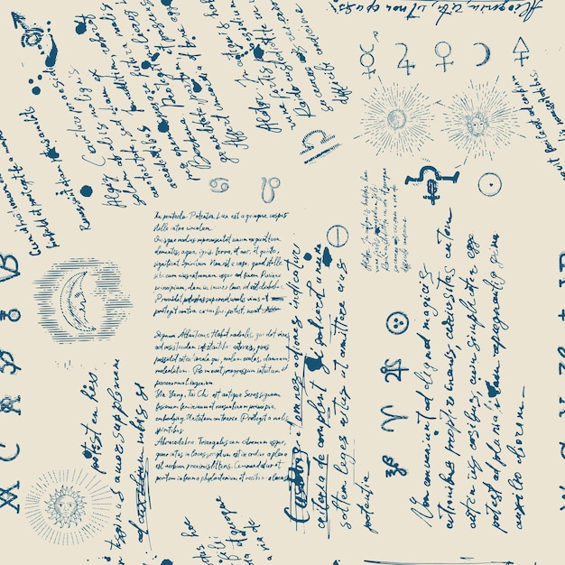 a pattern with an esoteric manuscript