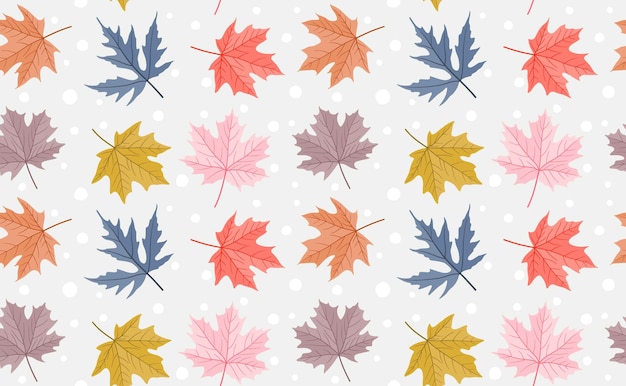 pattern with fall maple leaves.