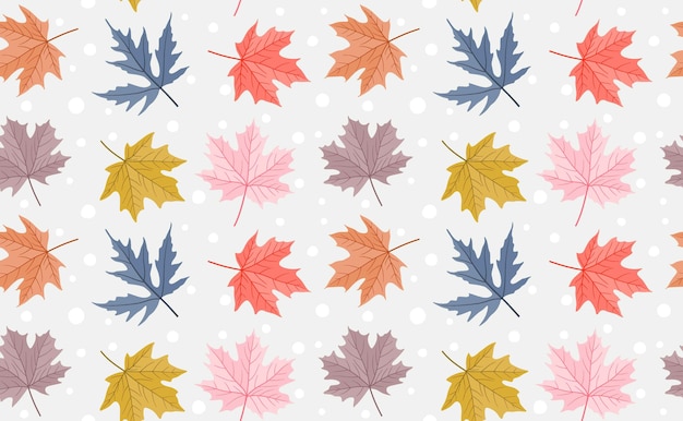 Pattern with fall maple leaves.