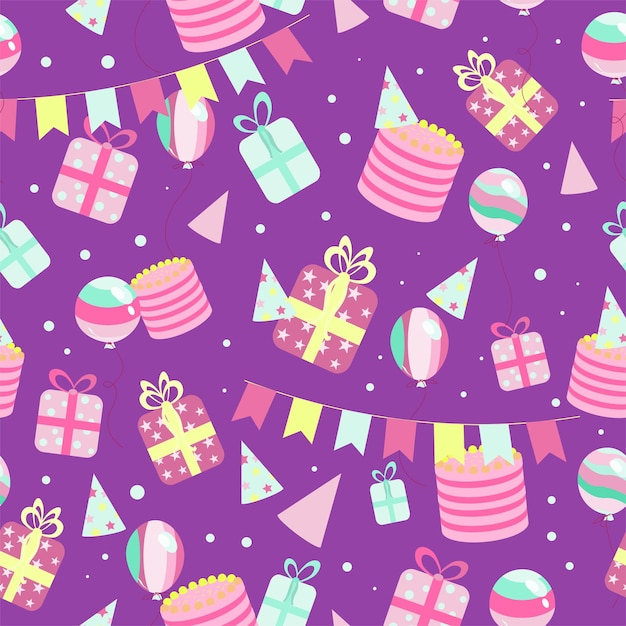 Vector pattern with festive elements