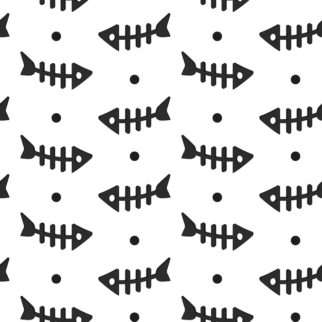 Pattern with fish bones