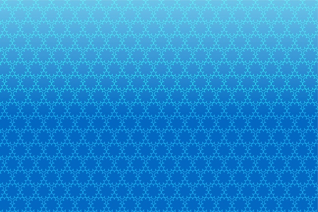 Pattern with floral geometric elements in blue tones gradientabstract background for design