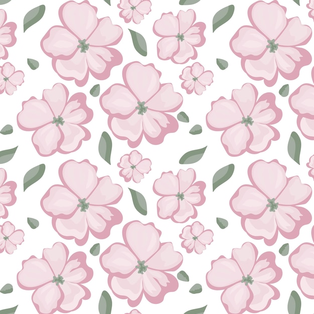 pattern with flowers of garden