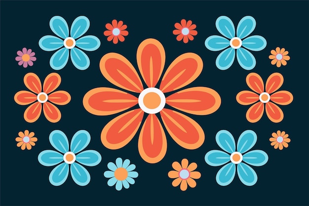 Vector pattern with flowers