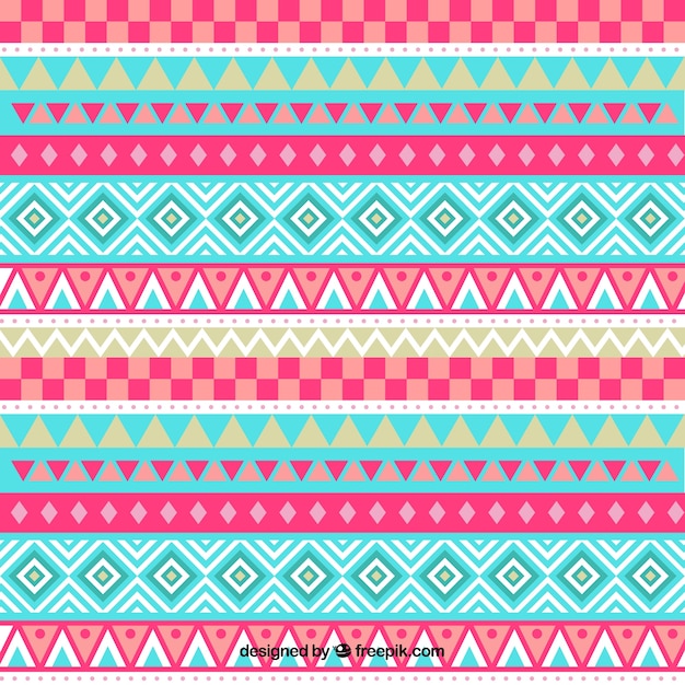 Pattern with geometric bands