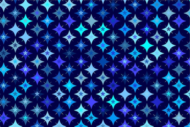 ブルーの色調の抽象的なグラデーションの背景に幾何学的な要素を持つパターン