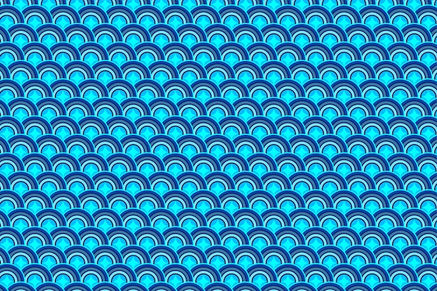 Pattern with geometric elements in blue tones Abstract gradient background