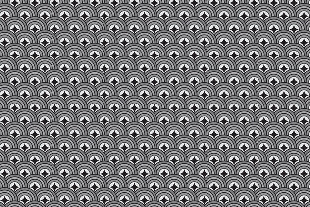 Pattern with geometric elements in grayblack tones abstract background