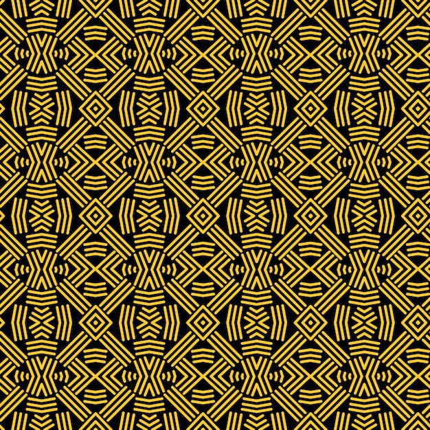 Pattern with a geometric pattern on a black background