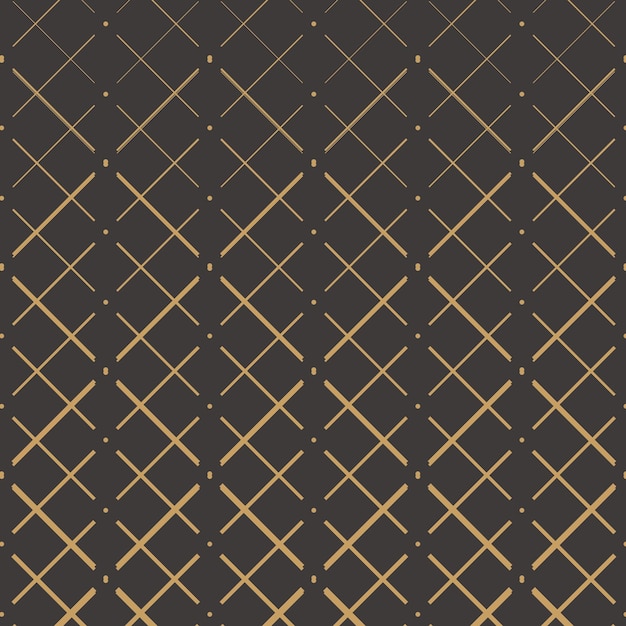 Vector pattern with gradual gold lines in black background