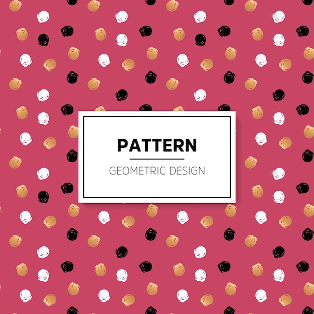 Pattern with hand drawn circles