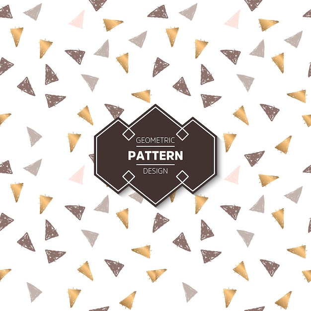 Pattern with hand drawn triangles