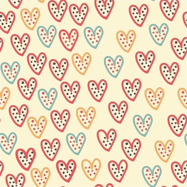 Pattern with hearts