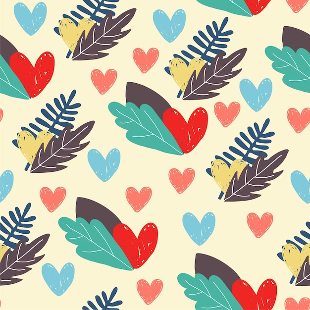 Pattern with hearts