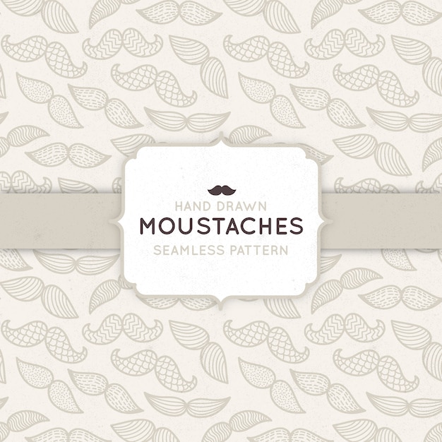 Vector pattern with mustaches for movember