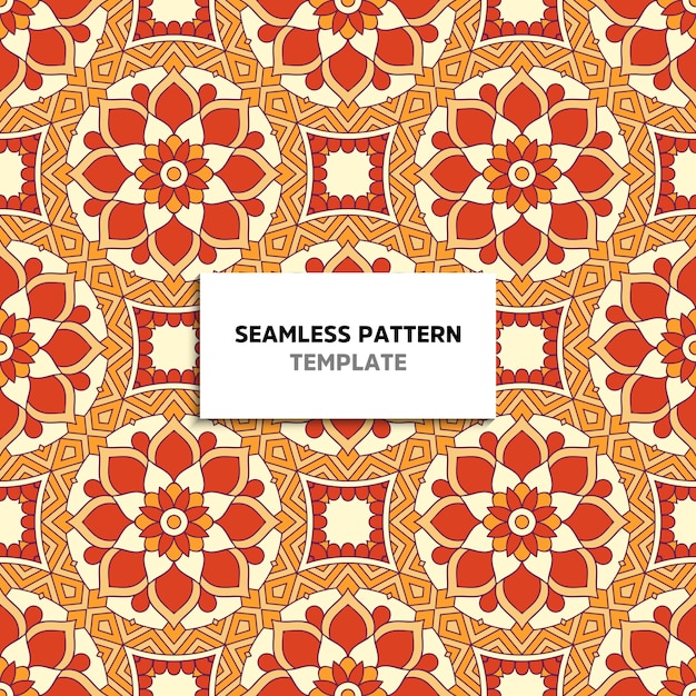 Pattern with ornament of mandalas.