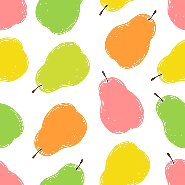 Vector pattern with pears