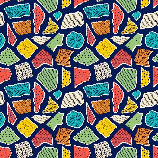 Vector pattern with pieceis of paper