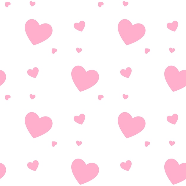 Pattern with pink hearts