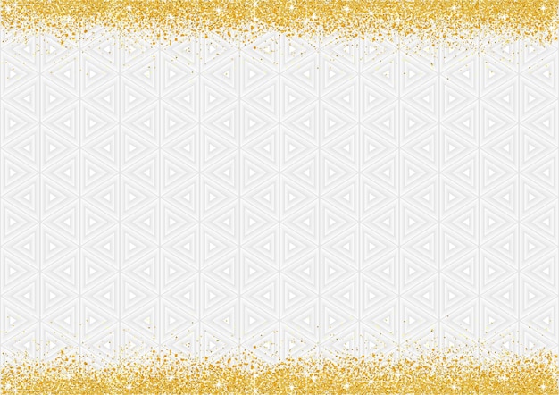 Vector pattern with rhombus motif with golden grainy decoration