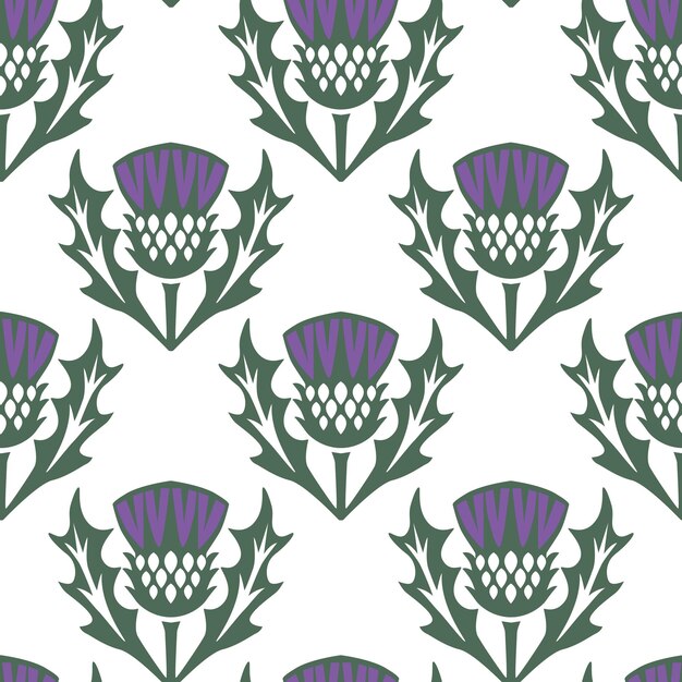 A pattern with a scottish flower.