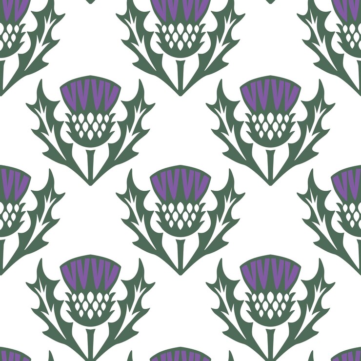 Vector a pattern with a scottish flower.