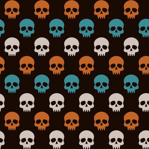 Pattern with skulls for halloween