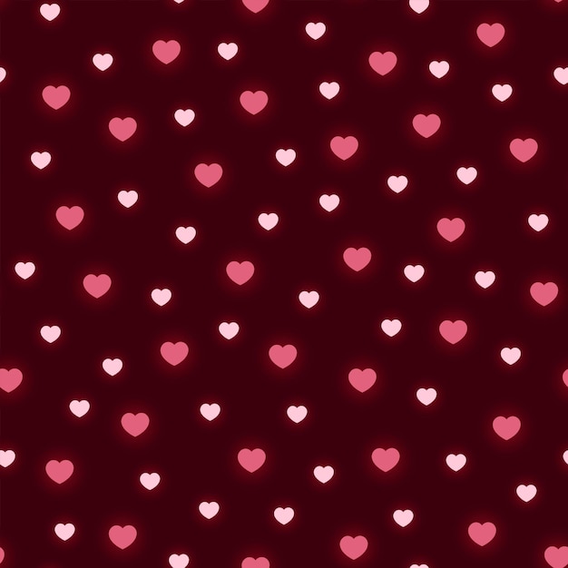 Vector pattern with valentine hearts