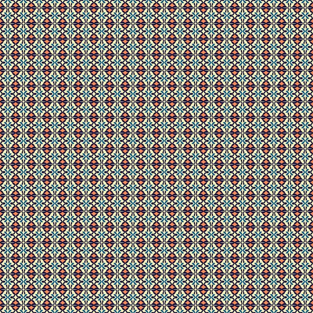 A pattern with a yellow, green, blue, and orange colors.