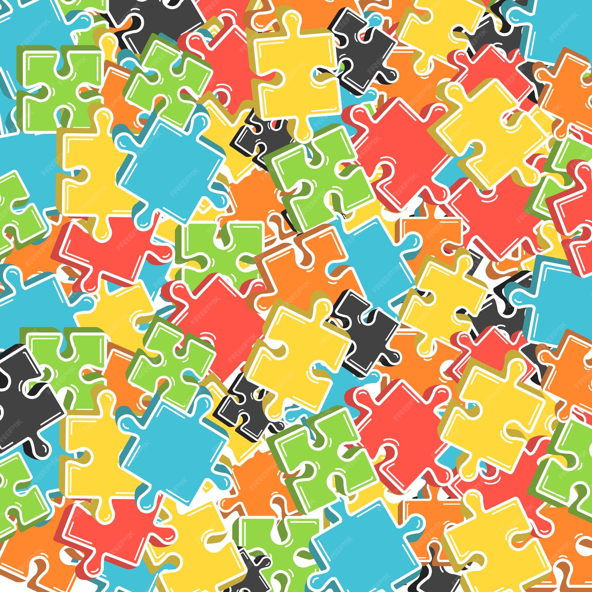 Premium Vector | Pattern for world autism awareness day