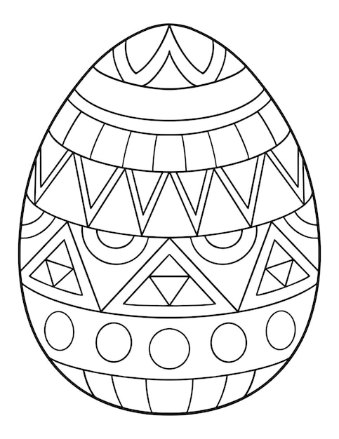 Раскраска Пасхальное яйцо с рисунком