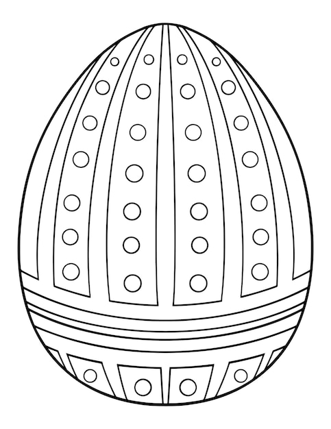 Vettore pagina di colorazione dell'uovo di pasqua modellato