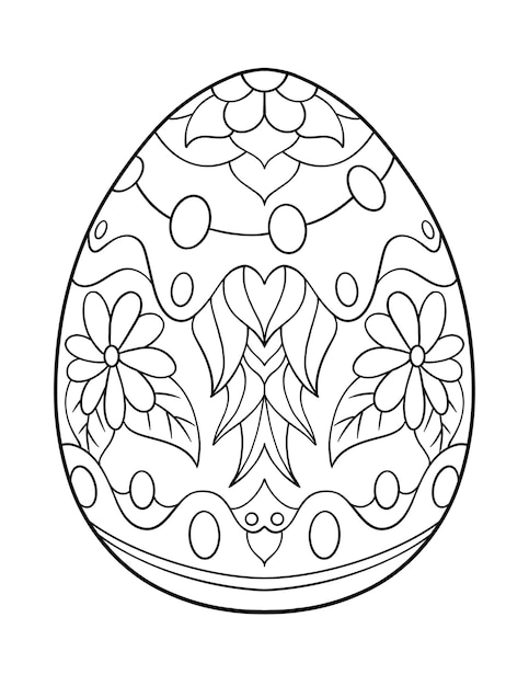 Patterned Easter Egg Coloring Page