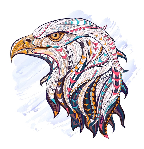 Vector patterned head of eagle