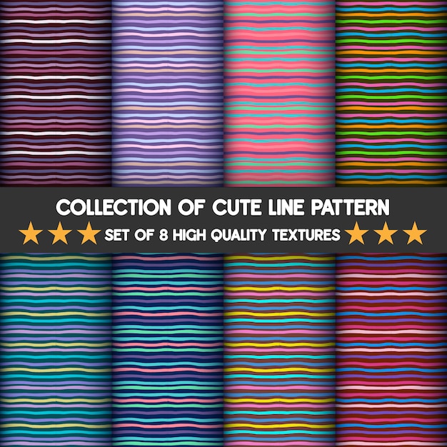 Patterns set of horizontal stripes