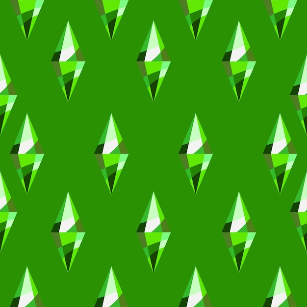 Vector patterns with diamonds on a green background